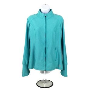 JOIA NYC Blue Full Zip Long Sleeve Jacket Womens Size XL Stretch